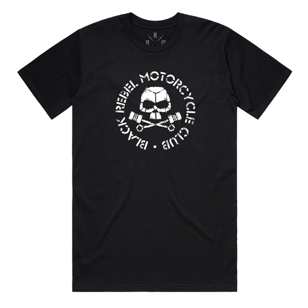 BRMC 'PISTONS' BLACK TEE